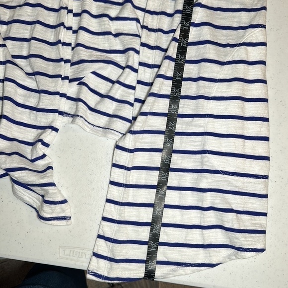 Chico’s The Ultimate Tee Striped Open Front Cardigan Size 1 - Picture 6 of 7